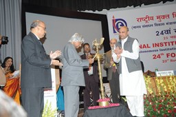 17. Former President lightining the Lamp