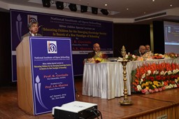Prof r Govinda Delivering the Lecture